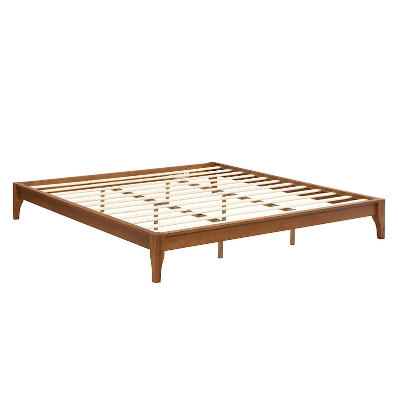 Solid Dry Bamboo Wood Platform Bed Frame