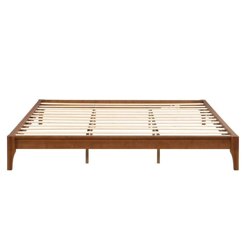 Solid Dry Bamboo Wood Platform Bed Frame