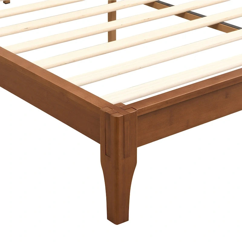 Solid Dry Bamboo Wood Platform Bed Frame