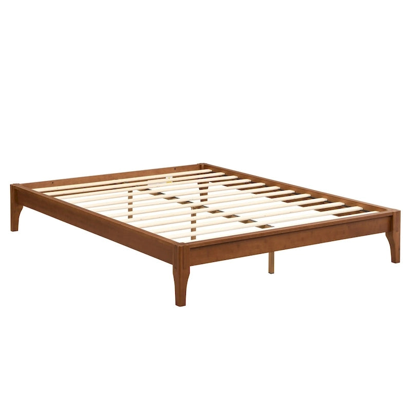 Solid Dry Bamboo Wood Platform Bed Frame