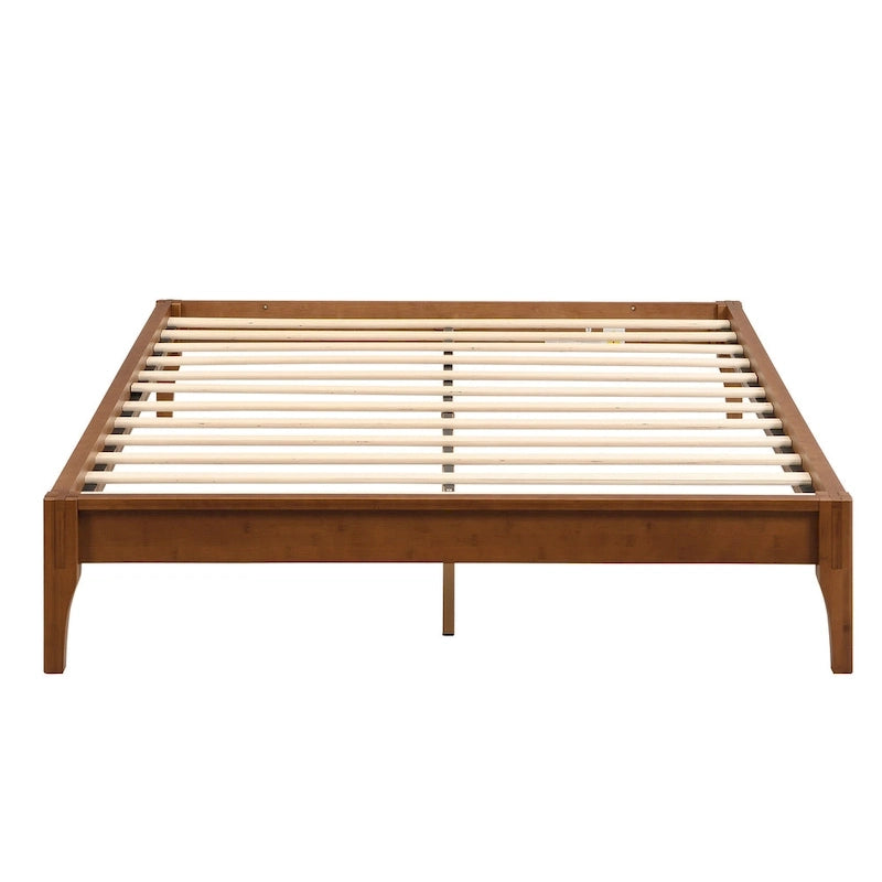 Solid Dry Bamboo Wood Platform Bed Frame