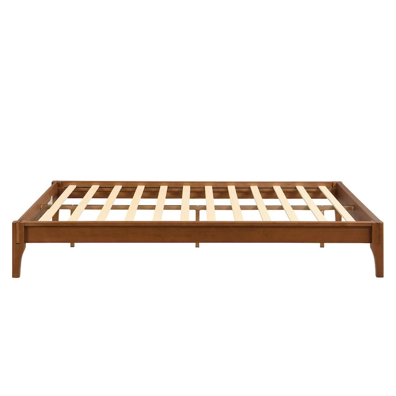 Solid Dry Bamboo Wood Platform Bed Frame