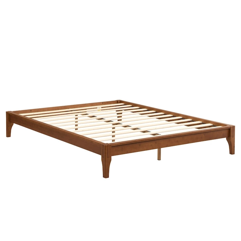 Solid Dry Bamboo Wood Platform Bed Frame