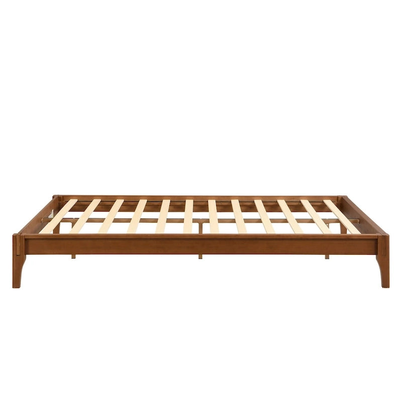 Solid Dry Bamboo Wood Platform Bed Frame
