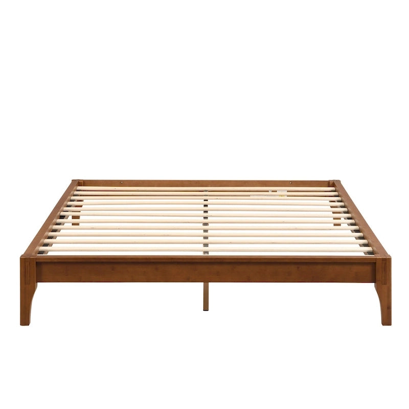 Solid Dry Bamboo Wood Platform Bed Frame