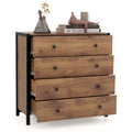 4-Drawer Dresser Modern Chest of Drawers Wooden Storage