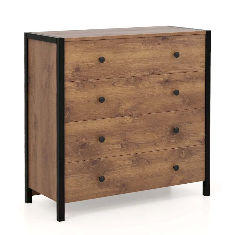 4-Drawer Dresser Modern Chest of Drawers Wooden Storage