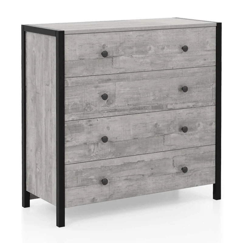 4-Drawer Dresser Modern Chest of Drawers Wooden Storage