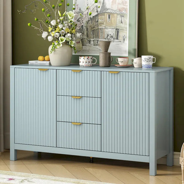 Buffet Cabinet Sideboard with 3 Drawers, Design Dining Storage Cabinet Coffee Bar Cabinet Entryway Cabinet Console Table