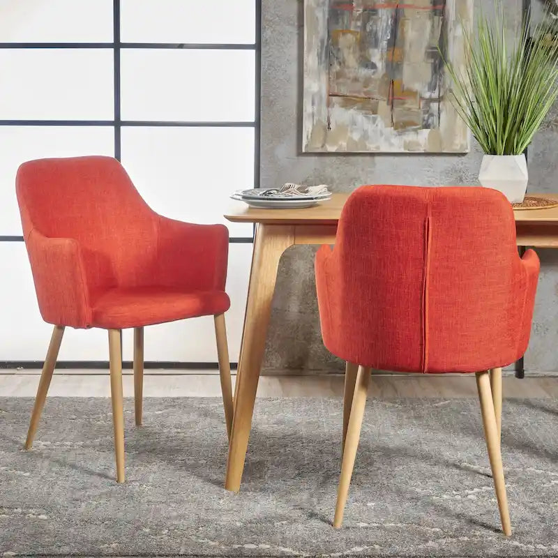 Mid-century Fabric Dining Chair (Set of 2)
