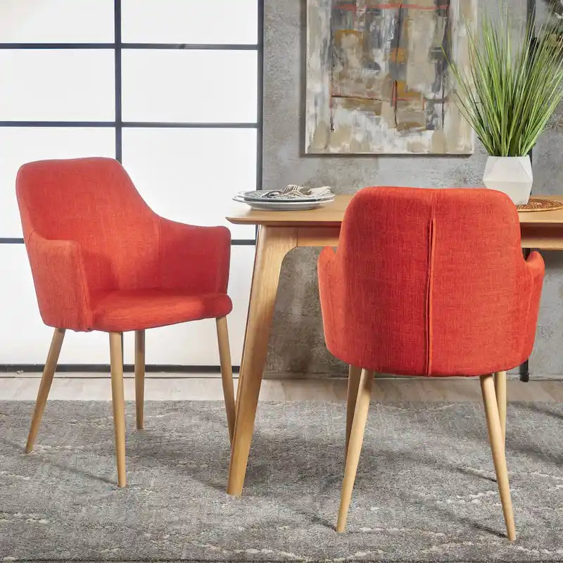 Mid-century Fabric Dining Chair (Set of 2)