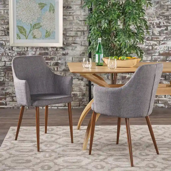 Mid-century Fabric Dining Chair (Set of 2)