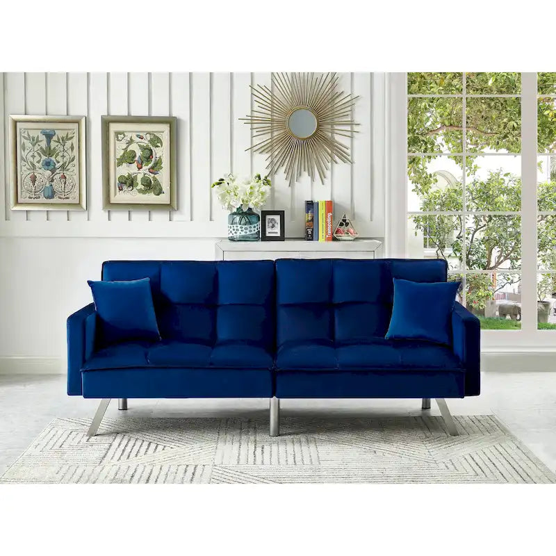 Comfortable Velvet Sleeper Sofa Bed