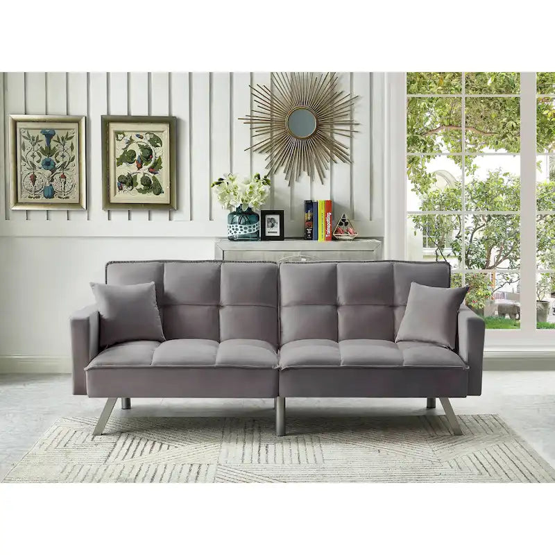 Comfortable Velvet Sleeper Sofa Bed