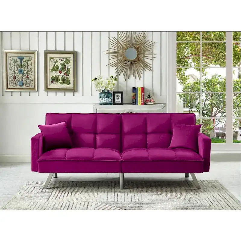 Comfortable Velvet Sleeper Sofa Bed