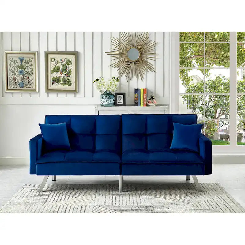 Comfortable Velvet Sleeper Sofa Bed