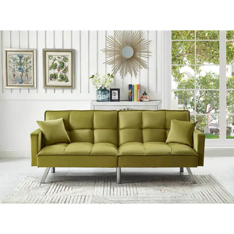Comfortable Velvet Sleeper Sofa Bed
