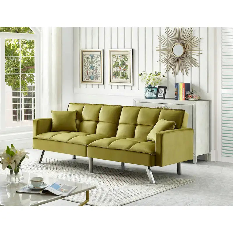Comfortable Velvet Sleeper Sofa Bed