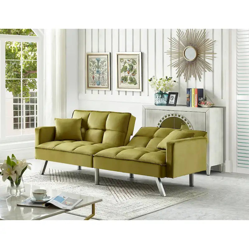Comfortable Velvet Sleeper Sofa Bed