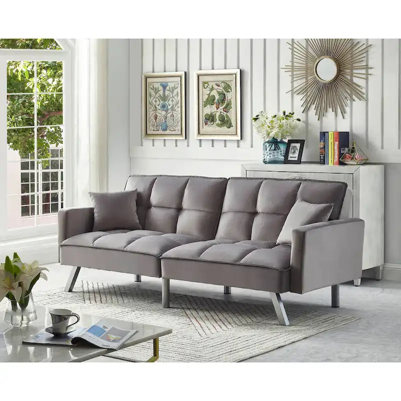 Comfortable Velvet Sleeper Sofa Bed