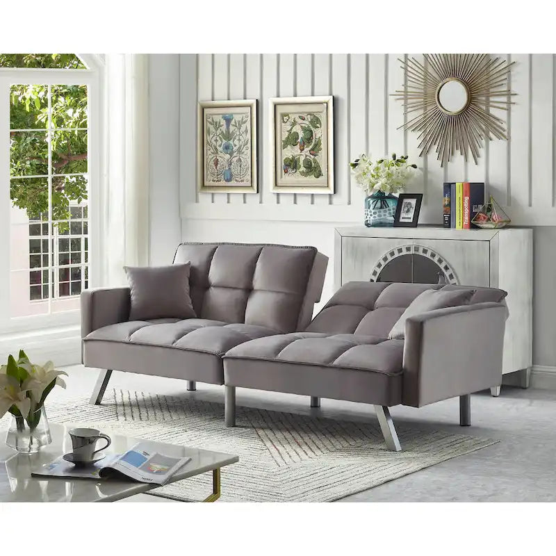 Comfortable Velvet Sleeper Sofa Bed