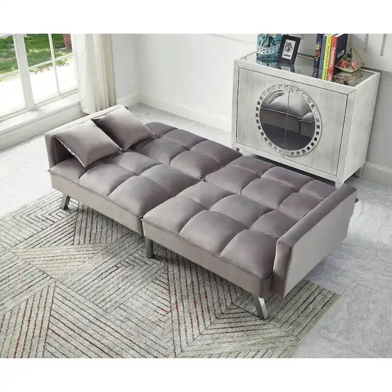 Comfortable Velvet Sleeper Sofa Bed