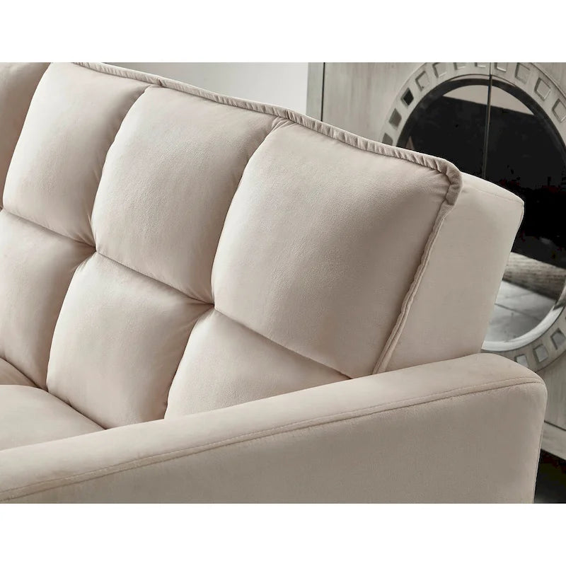 Comfortable Velvet Sleeper Sofa Bed