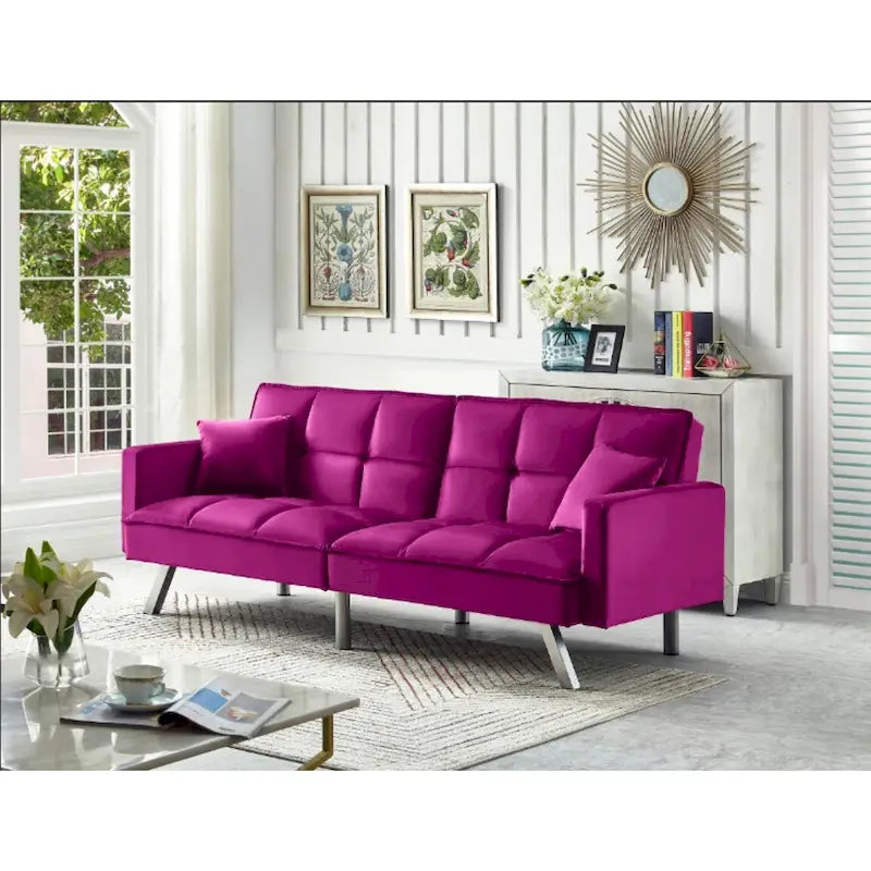 Comfortable Velvet Sleeper Sofa Bed