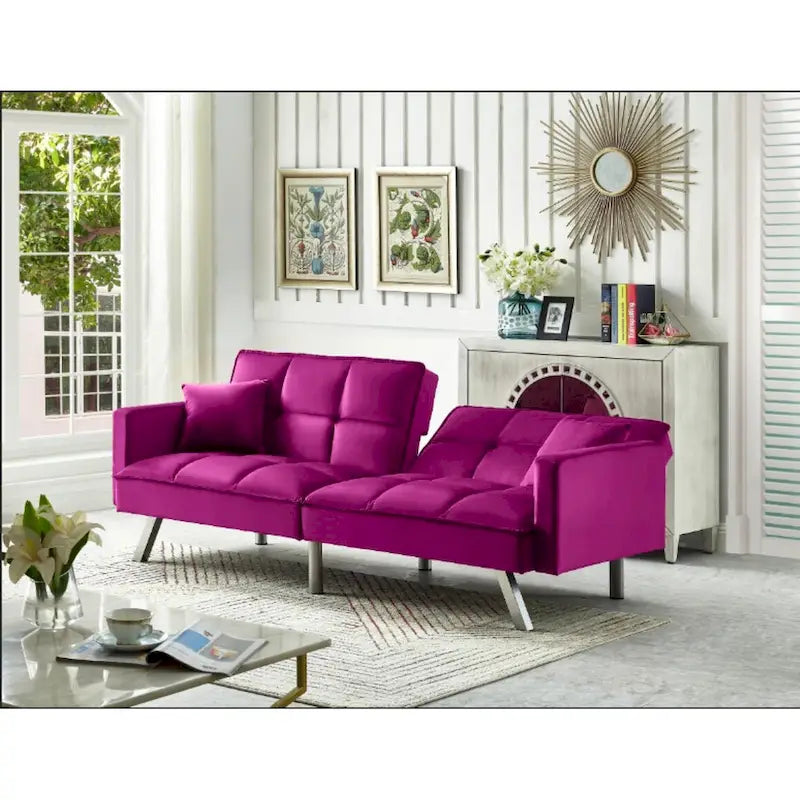 Comfortable Velvet Sleeper Sofa Bed