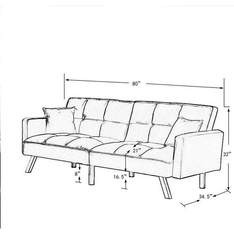 Comfortable Velvet Sleeper Sofa Bed