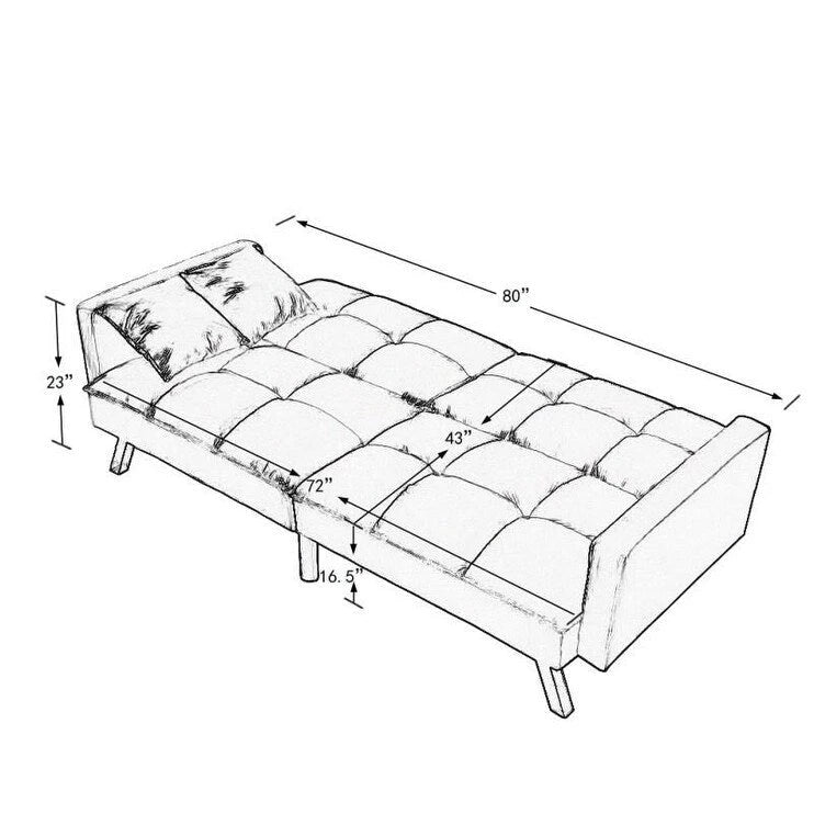 Comfortable Velvet Sleeper Sofa Bed