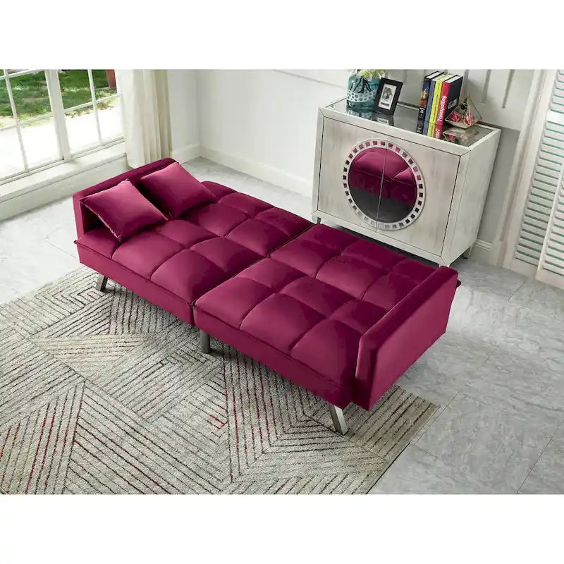 Comfortable Velvet Sleeper Sofa Bed
