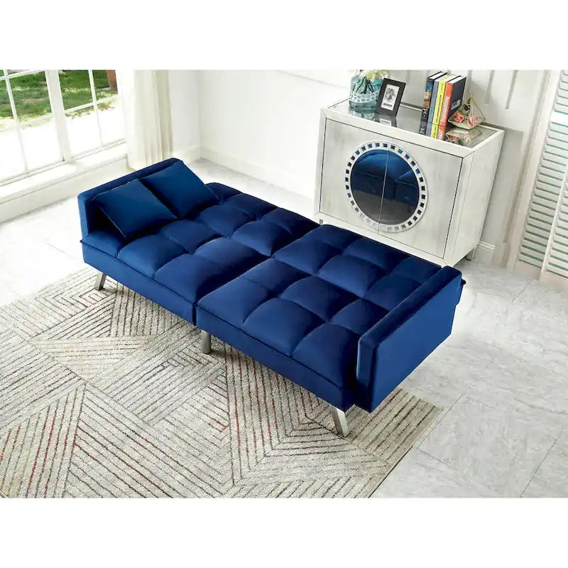 Comfortable Velvet Sleeper Sofa Bed