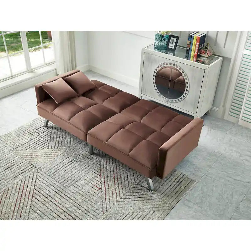 Comfortable Velvet Sleeper Sofa Bed