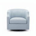 Upholstered Swivel Glider Barrel Chair with 360° Rotation for Living Room