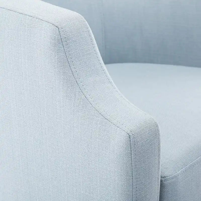 Upholstered Swivel Glider Barrel Chair with 360° Rotation for Living Room