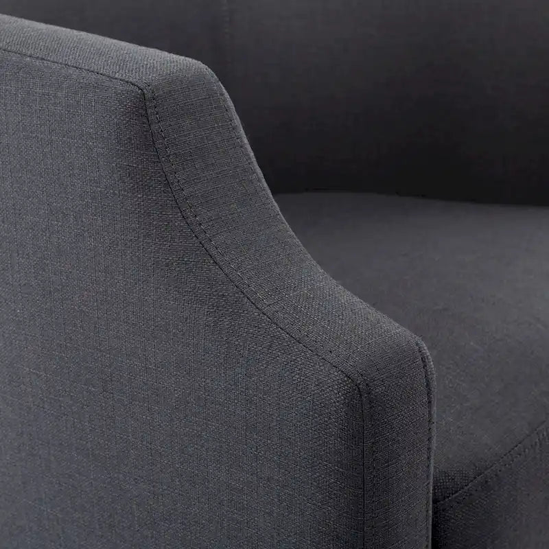 Upholstered Swivel Glider Barrel Chair with 360° Rotation for Living Room