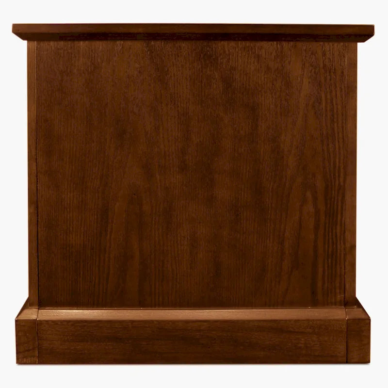 Wood Cabinet End Table with Storage Door for Living Room