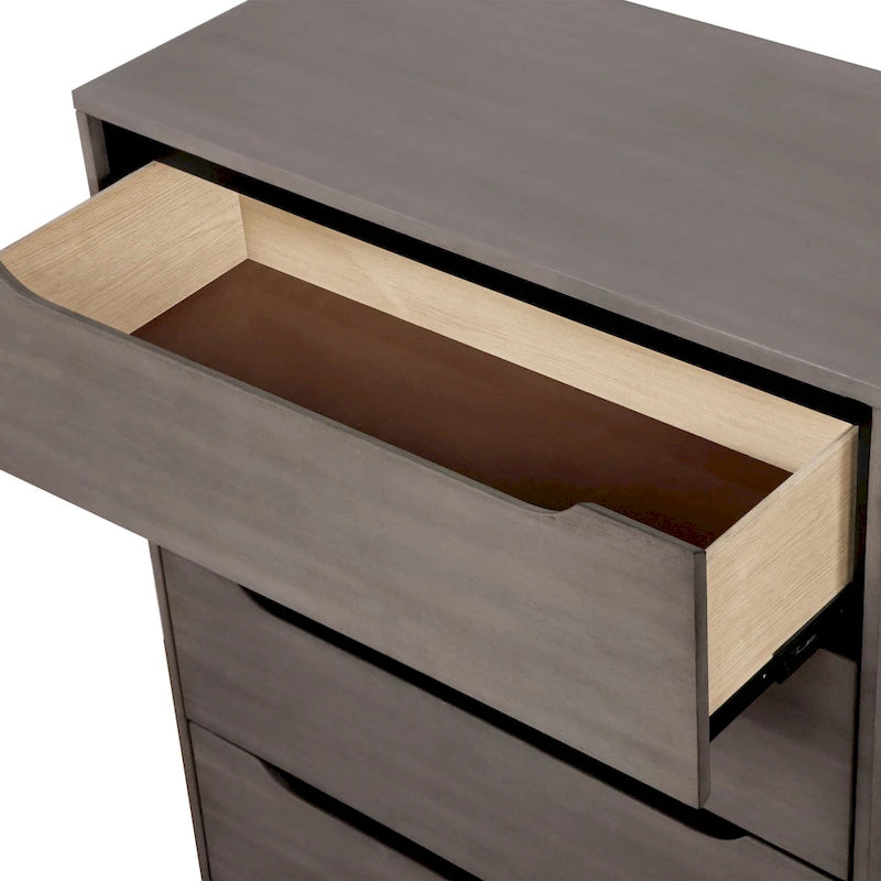 Mid-century Modern 4-Drawer Solid Wood Chest