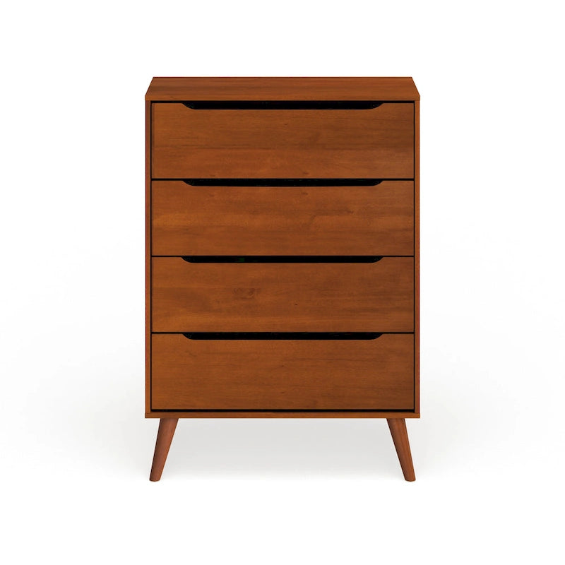 Mid-century Modern 4-Drawer Solid Wood Chest