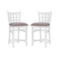 Modern Upholstered Counter Stool Set of 2 with Metal Legs for Kitchen Bar