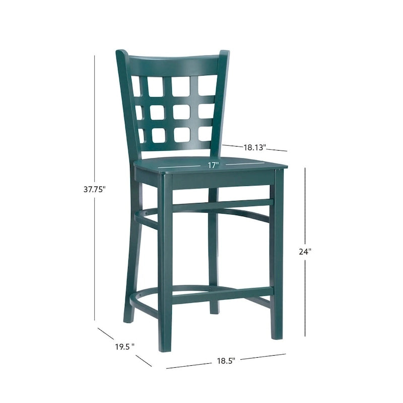 Modern Upholstered Counter Stool Set of 2 with Metal Legs for Kitchen Bar