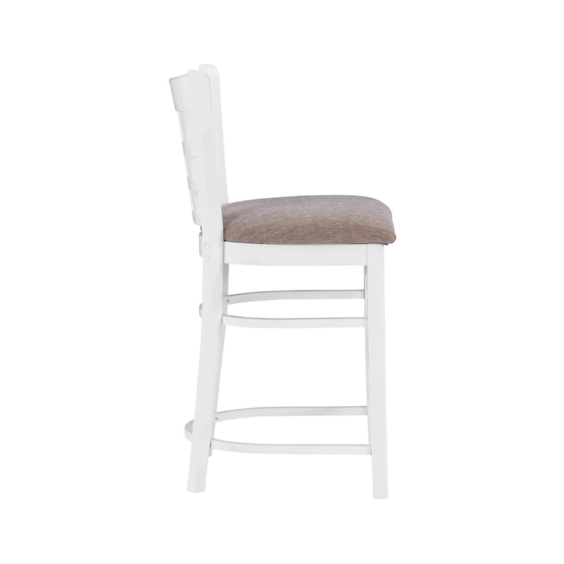 Modern Upholstered Counter Stool Set of 2 with Metal Legs for Kitchen Bar