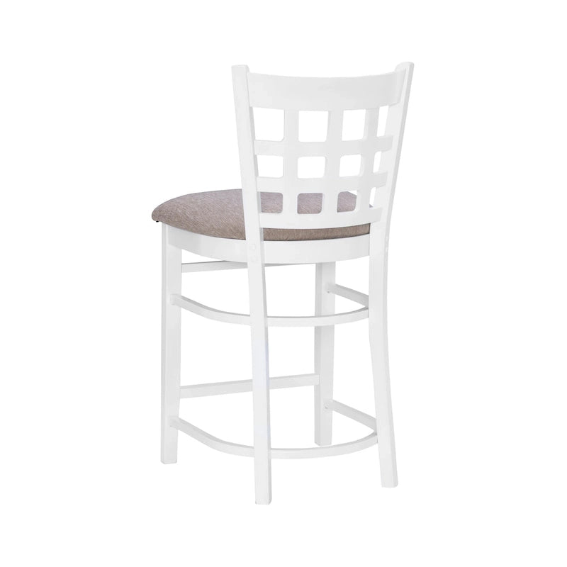 Modern Upholstered Counter Stool Set of 2 with Metal Legs for Kitchen Bar