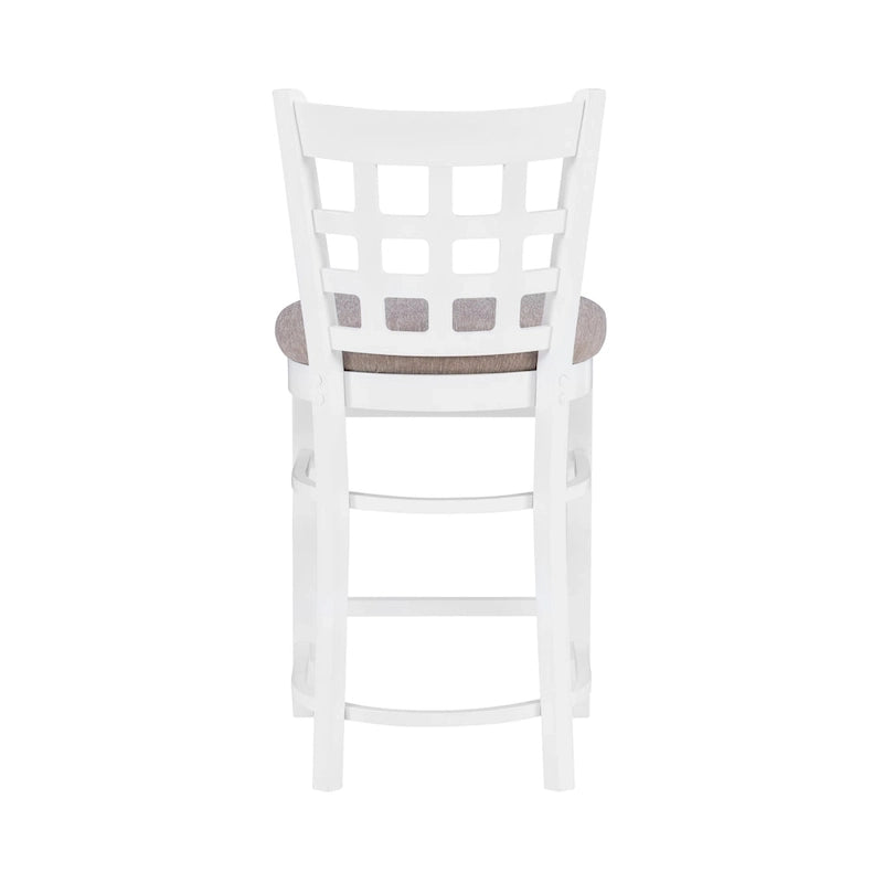 Modern Upholstered Counter Stool Set of 2 with Metal Legs for Kitchen Bar