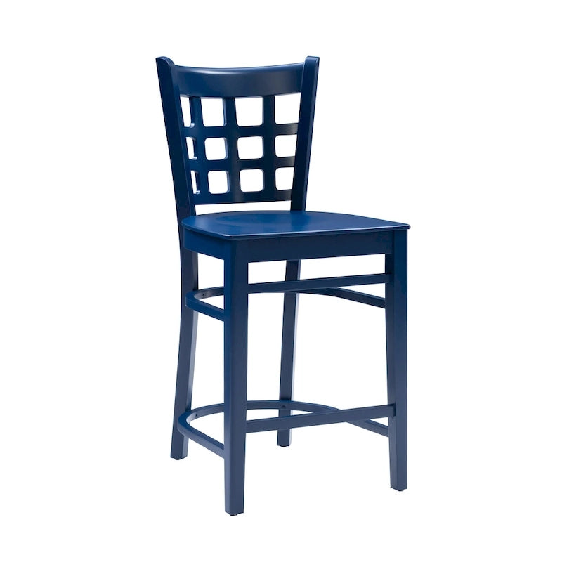 Modern Upholstered Counter Stool Set of 2 with Metal Legs for Kitchen Bar