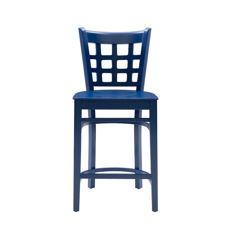 Modern Upholstered Counter Stool Set of 2 with Metal Legs for Kitchen Bar