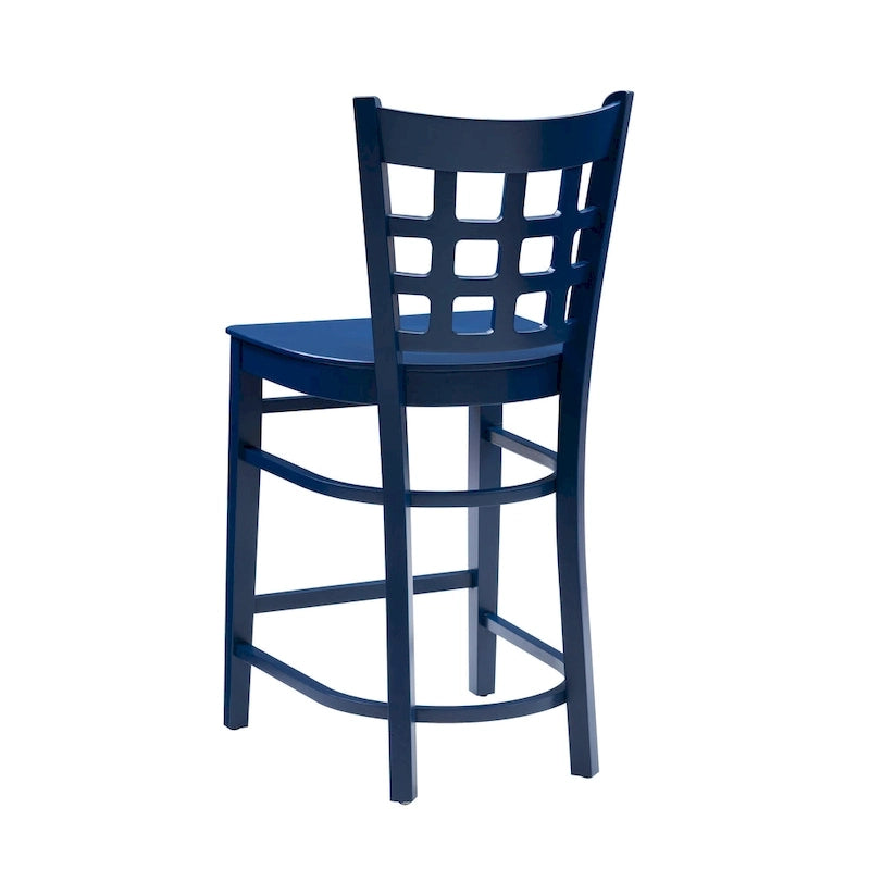 Modern Upholstered Counter Stool Set of 2 with Metal Legs for Kitchen Bar