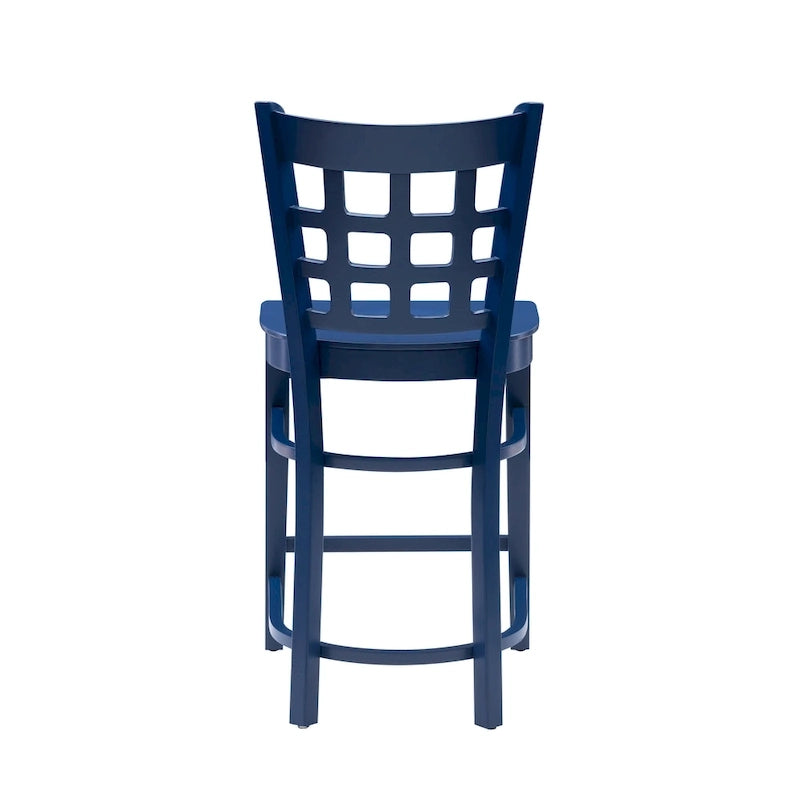Modern Upholstered Counter Stool Set of 2 with Metal Legs for Kitchen Bar