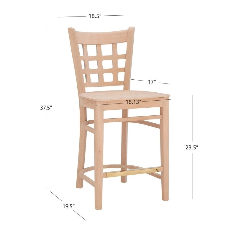 Modern Upholstered Counter Stool Set of 2 with Metal Legs for Kitchen Bar